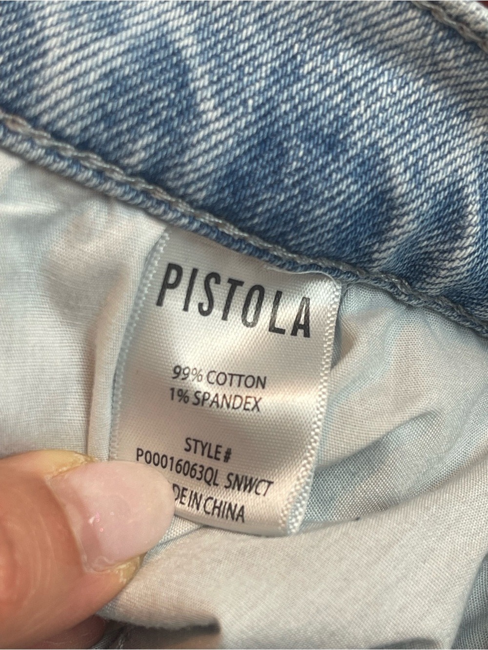 Pistola Lana High Rise Distressed Ultra-Wide-Leg Cuffed Jeans Light wash Sz 32 - Picture 9 of 16